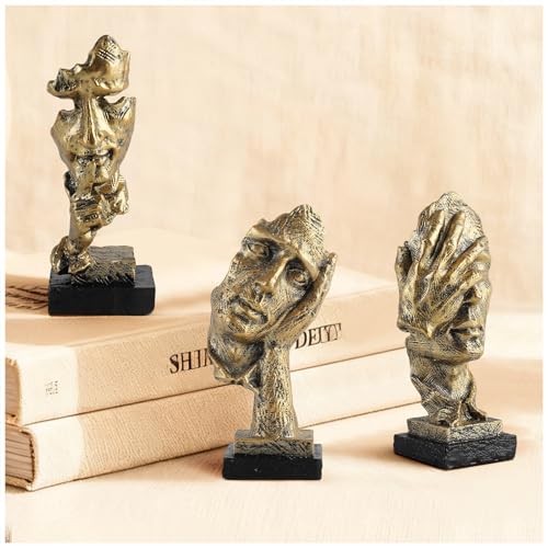 Magicsculp Modern Living Room Decoration - Gold Abstract Sculpture Decor