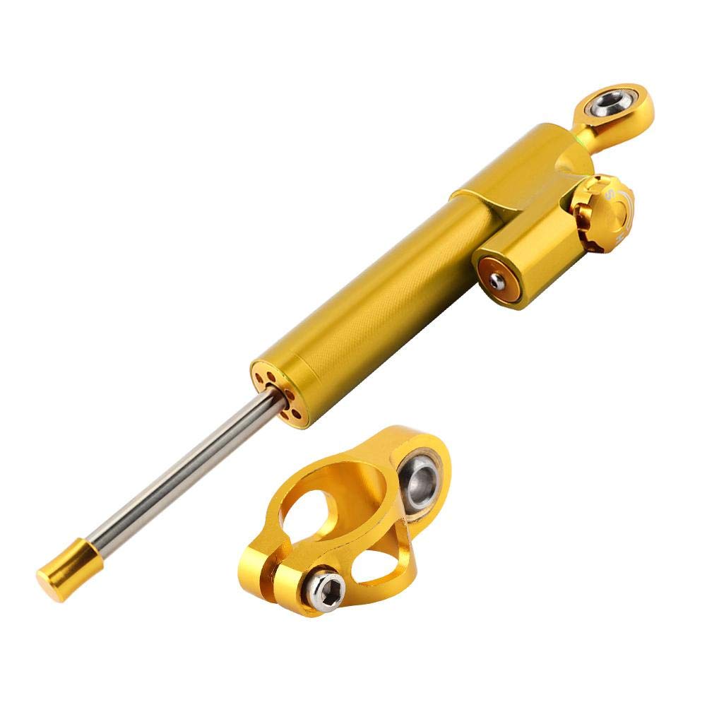 Steering Damper,Universal Motorcycle Handlebar Aluminum Alloy Steering Damper Stabilizer Safety Cont