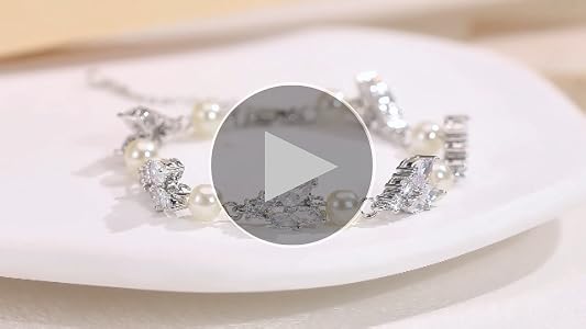 Amazon.com: Crysdue Wedding Simulated Pearl Tennis Bracelet Amazon.com: Crysdue Wedding Simulated Pearl Tennis Bracelet