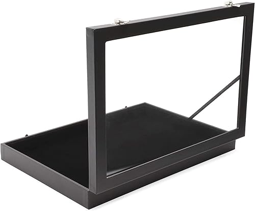 Miniatura 7 de vitrina de joyería de terciopelo negro para anillos collares pulseras 1375 x 95 pulgadas