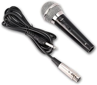 Dynamic Cardioid Home Karaoke Microphone, 3M Audio Cable Metal Handheld Wired Mic,Professional Dynamic Vocal Microphone for Singing/PA Speaker/Amp/Mixer/Karaoke Machine & Speech/Wedding/Stage