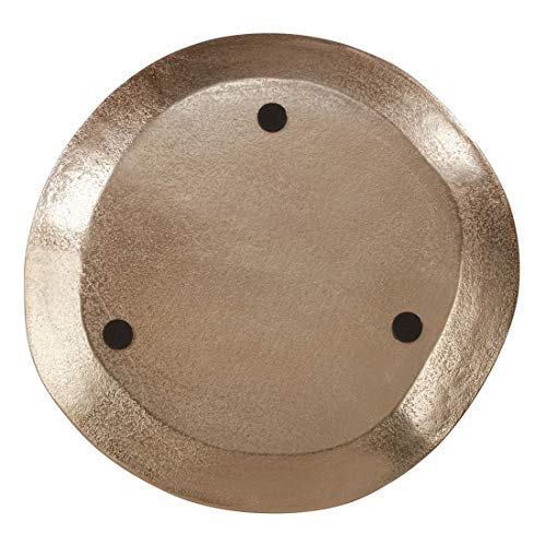 Platos decorativos redondos de aluminio cepillado 13" x4 miniatura 2