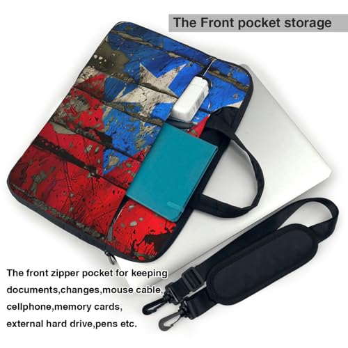 Funda para portátil de Puerto Rico con diseño de bandera acolchada 5
