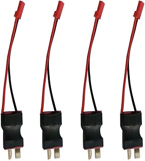 JIECHUN Deans T Plug Female to Male with JST Plug Deans Connector Power Adapter for RC FPV MultiRotor Aerial Camera Gimbal (Pack of 4)