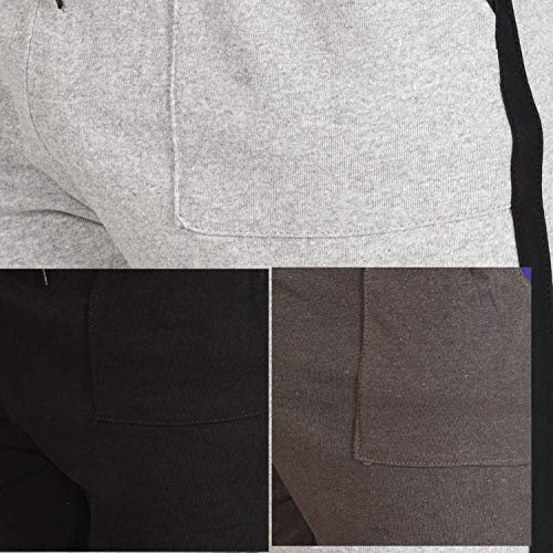 Image of Unisex (Pack of 3) Sports Shorts Zip Pockets (Black, Red, Darkblue Free Size 26 to 36 inch Waist)