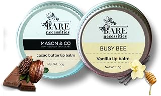Bare Necessities Assorted Lip Balms, Organic Beeswax & Shea Butter & Organic Cocoa Butter Lip Balm, Travel-Size, Moisturiz Price In India