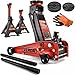 Produktbild Wagenheber 3T Rangierwagenheber Heber + 2X Gummi Ständer Unterstellbock Modellwahl (Schwarz)