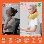 Inflatable Massage Travel Pillow – 6-Mode Adjustable Vibration, Soft Neck Support Cushion for Airplane, Car, Office & Home, Easy to Inflate & Carry - Image 3