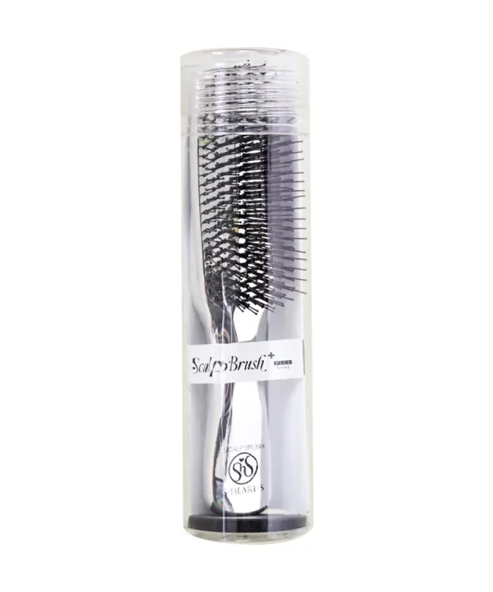 S-HEART-S Scalp Brush Plus Long Silver