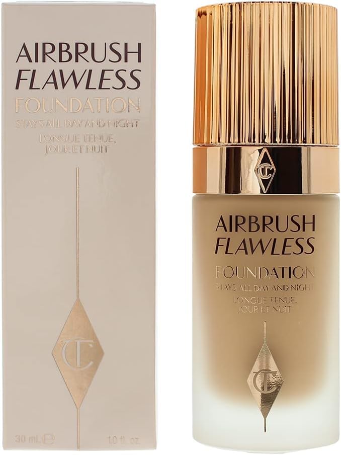 Airbrush Flawless Foundation 30ml Shade 7.5 Warm Buildable Full Coverage Liquid Foundation with Smooth Natural-Looking Finish - by Charlotte Tilbury