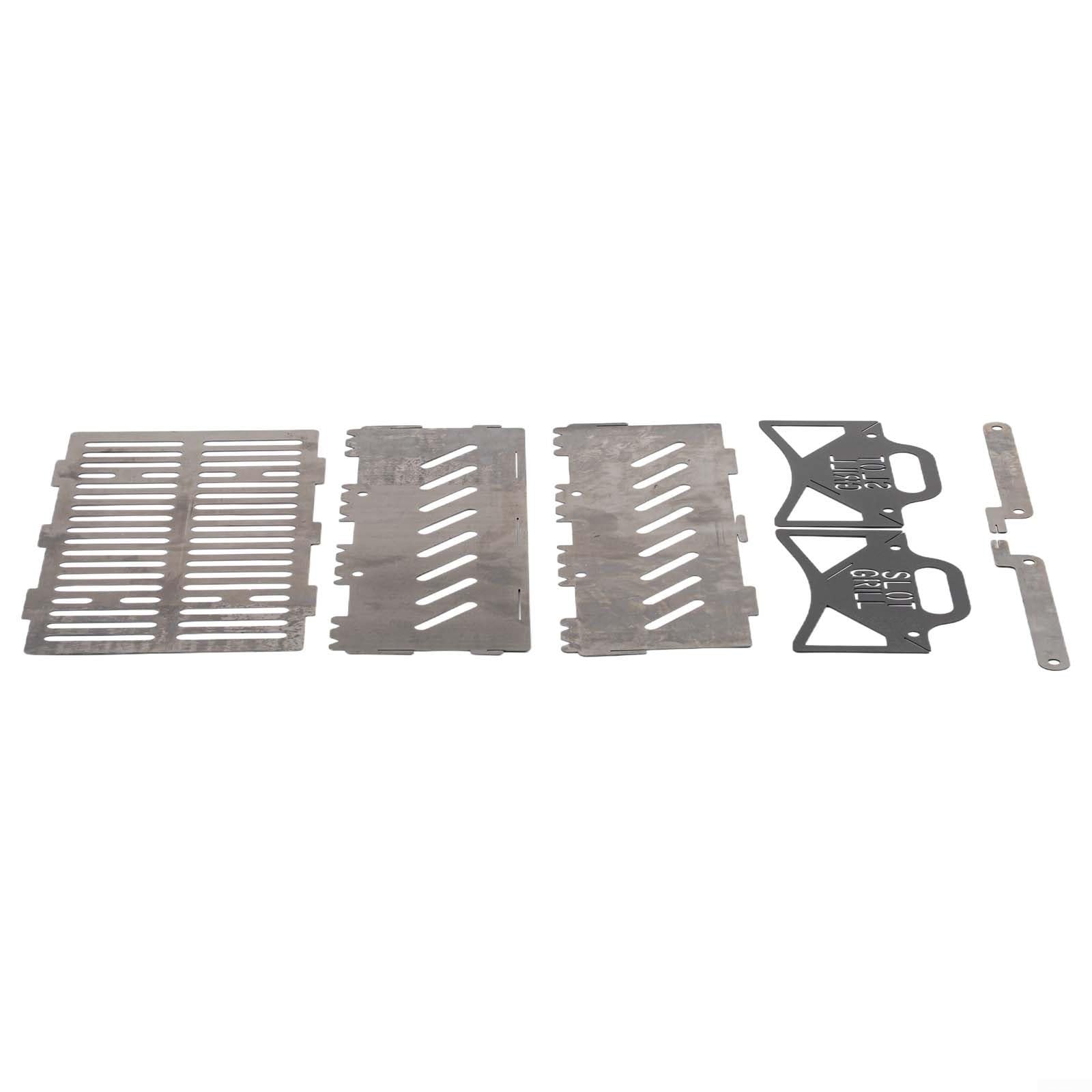 Barbecue portatile pieghevole, compatto, 40 x 22 x 10 cm, leggero, pieghevole, in acciaio, per campeggio, picnic, viaggi e cucina all'aperto