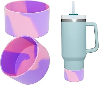 Protective Silicone Boot for Stanley Quencher Tumbler 30 oz 40 oz & IceFlow 20oz 30oz & Hydro Flask Water Bottle 12-24oz & YETI Bottle & Vmini Bottle & Simple Modern Bottle