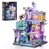 Lumibricks Cyberpunk Spielhalle Licht Bausteine Set – 2580 Klemmbausteine, Modulares Gebäude mit abnehmbaren Mechanismen, Geschenkidee für Erwachsene & Sci-Fi Fans