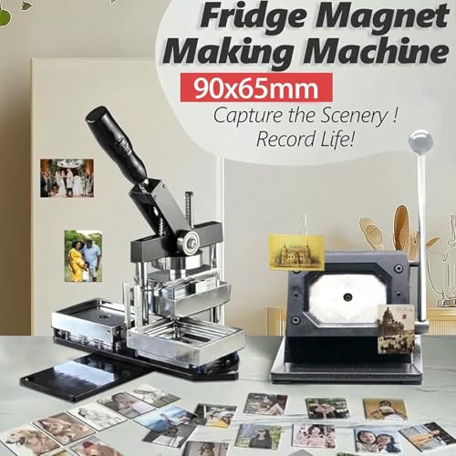 Fridge Magnet Machine Pro Badge Machine Button Maker Heavy Duty Metal Fridge Photo Magnet Press And Refrigerator Sticker Making Machine,For Diy Crafts On Refrigerat,Machine-80,Machine-90*65cm - Image 3