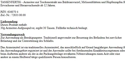 Bad Heilbrunner® Schlaf- und Nerven Tee - Tassenfertig - 6er Pack