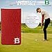 FB FUZZYBUNKERS Quality Leather Golf Scorecard Holder - Yardage Book Cover - Golf Yardage Book - Golf Scorecard Book -Free Pencil and Stat Tracker Sheet (Red)