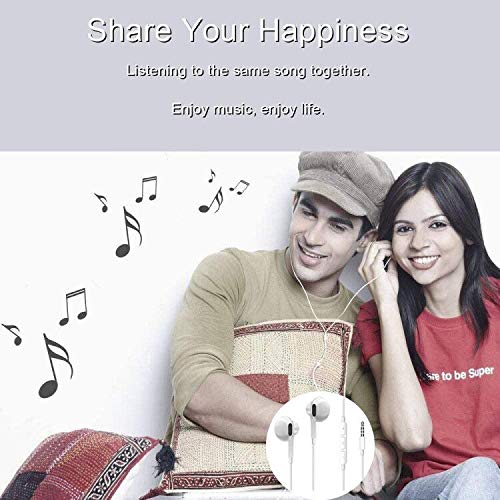 Image of 2 Pack 3.5mm Wired Headphone Plug, in-Ear Earphones, Earbuds Noise Isolating with Built-in Microphone & Volume Control Compatible with iPhone 6s 6 Plus 5s 5 iPad iPod MP3 MP4 Samsung Android Laptop