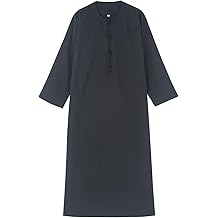 Boys Kids Muslim Thobe Long Sleeve Stand Collar Kaftan 𝐑obe Islamic Button Down Dress Ramadan Dubai Outfits Clothes