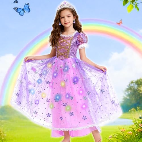 Disfraz de princesa morado para niña 3-4 años miniatura 2