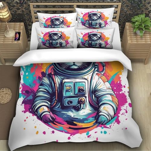 Parure de lit hippo 3D microfibre super douce 260x220cm léger - 5
