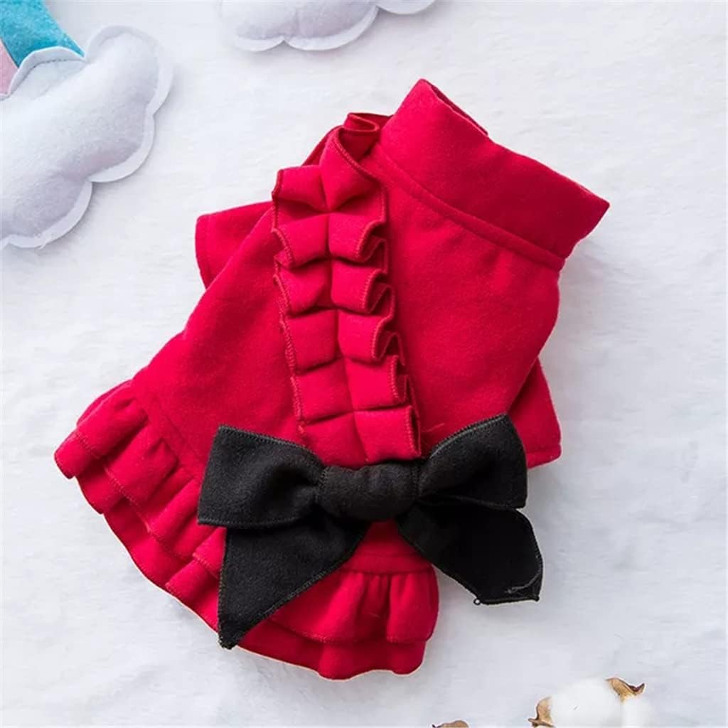 Dress Dog Clothes Thermal for Dogs Clothing Pet Outfits Small Cute Winter Warm Fashion Yorkies Print (Color : B Size : XL Code) (B M code)