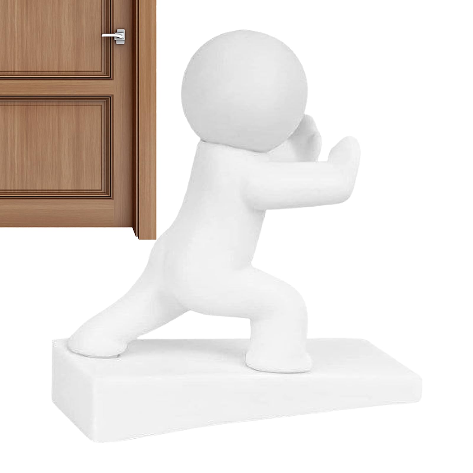 Cute Door Stoppers, Non-Slip Door for Floor Novelty Figurine Doors Wedges Indoors Doors Wedge Stopper for All Floor Types, 12.2x12cm