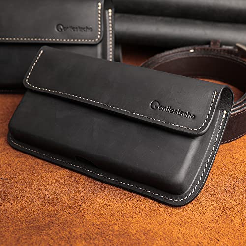 Gentlestache X-Large Leather Phone Holster For Iphone 14 Pro Max, Horizontal Cell Phone Case For Galaxy S23 Ultra S23 Plus, Phone Belt Holder With Belt Clip For Phone With Protective Case #TOP5