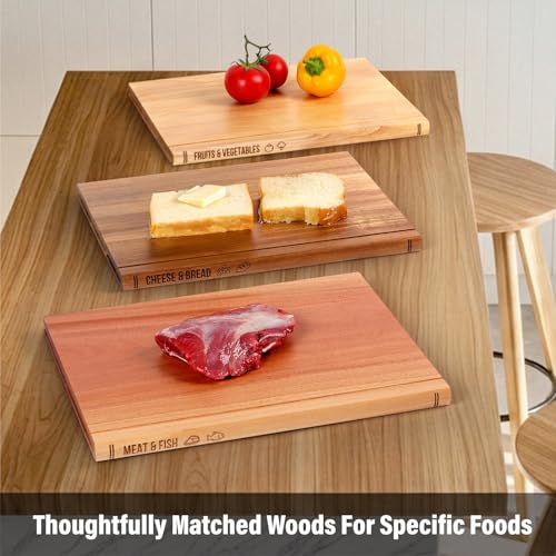 Set de Tablas de Cortar de Madera con Soporte, 3 Piezas miniatura 3