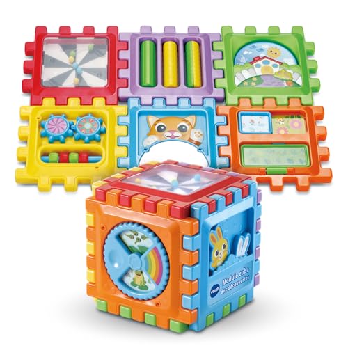 VTech - Modulo Cube des Découvertes - Cube d’Activités Modulable - Jeu de Manipulation - Jouet Motricité Fine, Éveil Bébé - Cadeau Bébé Dès 1 an -...