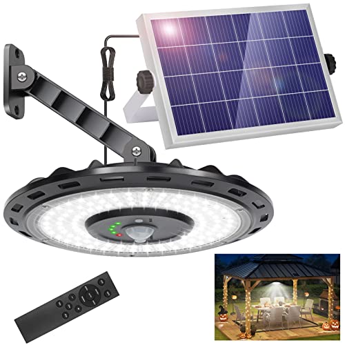 ropelux Solar Lights Indoor Outdoor, 3000LM Dimmable 5 Modes (2 for All Day Lighting) Motion Sensor Solar Shed Light with Remote IP65 Waterproof for Barn Gazebo Yard Garage Patio Security Lighting by ropelux - Used condition - US$23.65