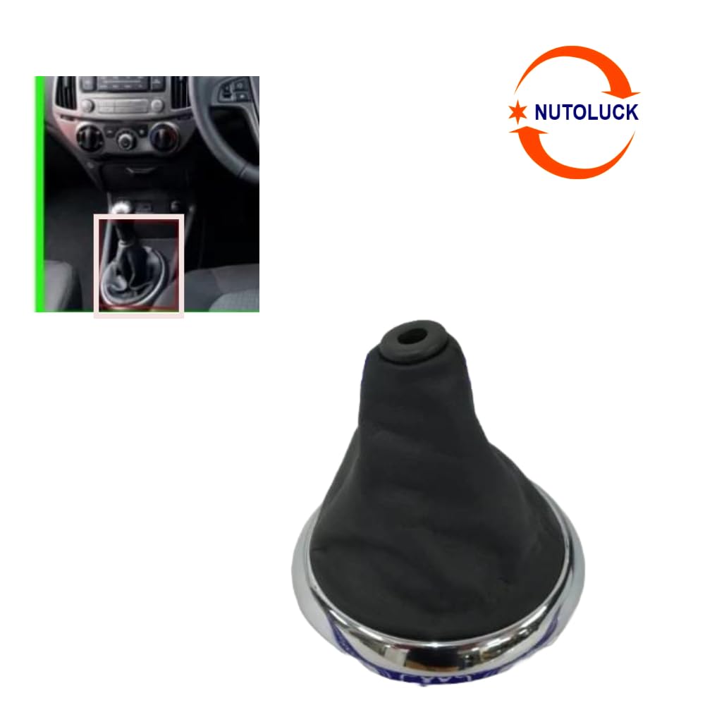 Nutoluck Car Accessories Gear Lever Boot Compatible with I-20 with Chrome Bracket and Bush - Image 3 thumbnail