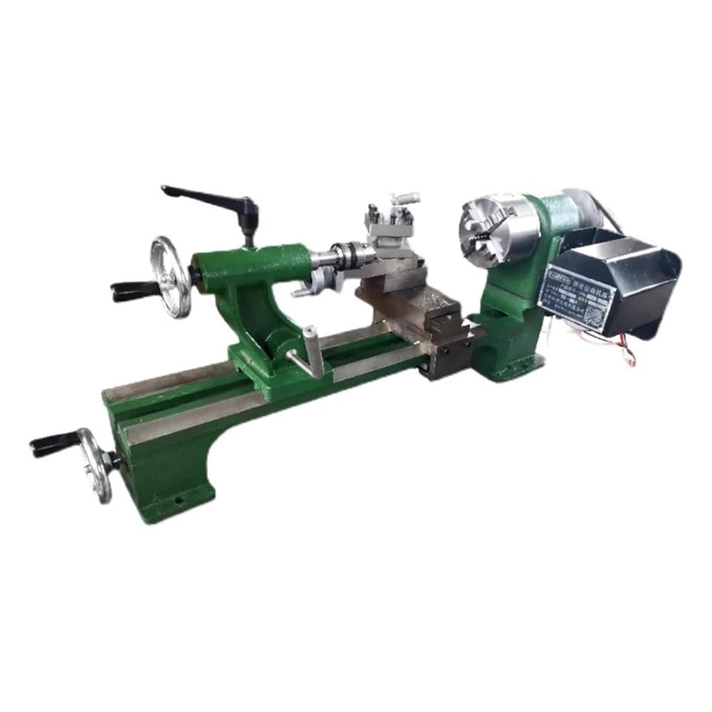 Mini Torno de precisión para Hierro Fundido, microinstrumento de precisión, Torno pequeño/de Escritorio para Metal (Mandril de 4 mordazas)