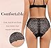 AIRCUTE Washable Absorbent Urinary Incontinence Underwear for Women, Seamless Bikini Lace Panties for Bladder leaks (X-Large, Black)
