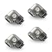 Bitspower G1/4" to Enhance Multi-Link Adapter Fitting for 12mm OD Rigid Tubing, 90° Rotary, Black Sparkle, 4-pack
