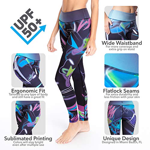 Surf and Swim Leggings for Women, UPF 50+ & Quick Dry Yoga Pants2