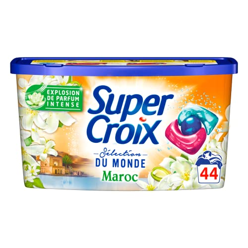Super Croix Trio-Caps Maroc x44 - Lessive en Capsules Parfumée (44 Capsules) - Fleur d'Oranger & Lait d'Amande Cover