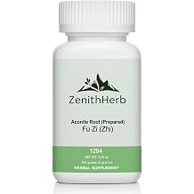 Aconite Root Prepared, Fu Zi Zhi, Herbal Supplement Granules, 100 Grams/Bottle