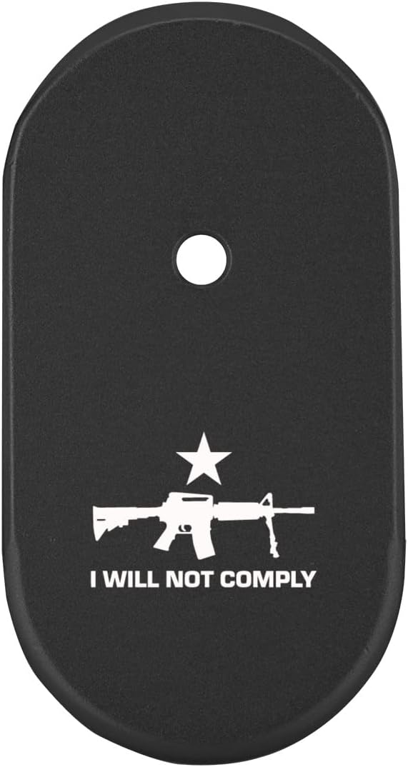 NDZ Performance Magazine Base Plate Finger Extension for Smith & Wesson CSX 9mm 10 Round – Laser Engraved Anodized Aluminum, Made in USA