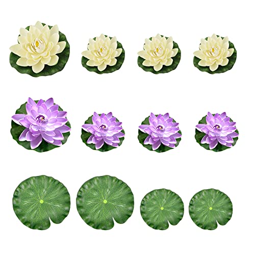 40 Stck Mini Schwimmende Lotusblumen Kunstharz Deko Set  Knstliche  Seerosen Fr Aquarium, Feengarten & Hochzeit