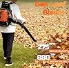 PROYAMA 72CC Gas Backpack Leaf Blower, 2-Cycle 880CFM 275MPH Gas Powered Engine, 2 in 1 Nozzle Low Vibration and Ergonomic Design with Cruise Control for Outdoor GardenYard Cleaning and Snow Removal
