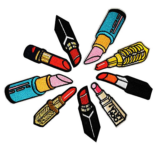 Many Styles Lipstick Patches For Clothing Iron On Embroidered Sew Applique Cute Patch Fabric Badge Garment Diy Apparel Accessories #TOP16