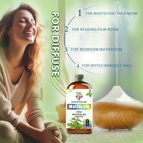 Image of Marjoram Essential Oil for Diffuser Massage, Marjoram Oil 8 fl oz