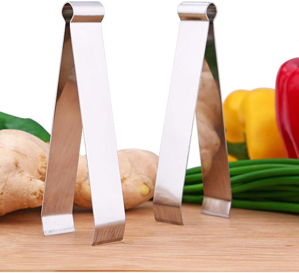 Kitchen Stainless Steel Tongs Pull Tweezers Ice Clamp Tools 2 Pack
