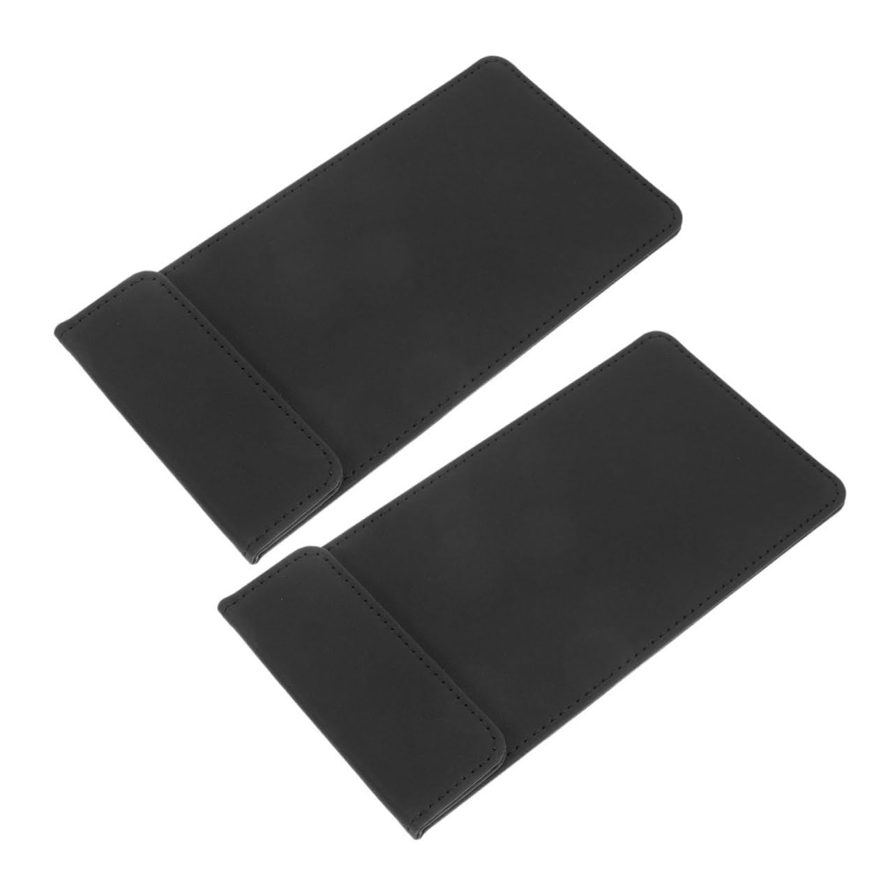 OUNONA 2pcs Portable Menu Book with Document Clips Textured Material Versatile Design for Office and Hospitality Use Classic Black
