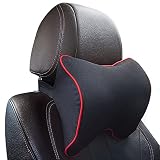 ZATOOTO Car Neck Pillow Memory Foam - Neck Pain Relieved Cervical Support Black Headrest Driving Adj