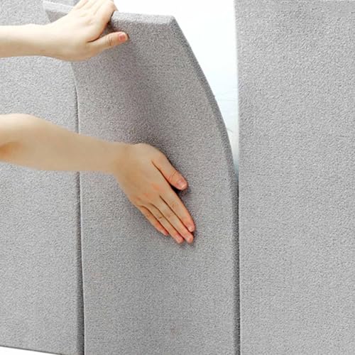 YSZBD Acolchado Pared Cama NiñOs Adhesivo、Panel De Pared Adhesivo Acolchado、Panel Acolchado para Pared、Cabecero Adhesivo(#Grey)