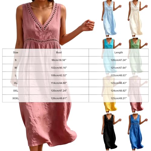 Robe chic et élégante lin naturel coupe épurée été - 4