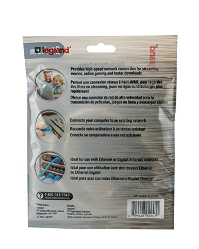 Cable Patch Legrand On-Q CAT 5e 24 pulgadas RJ45 miniatura 4