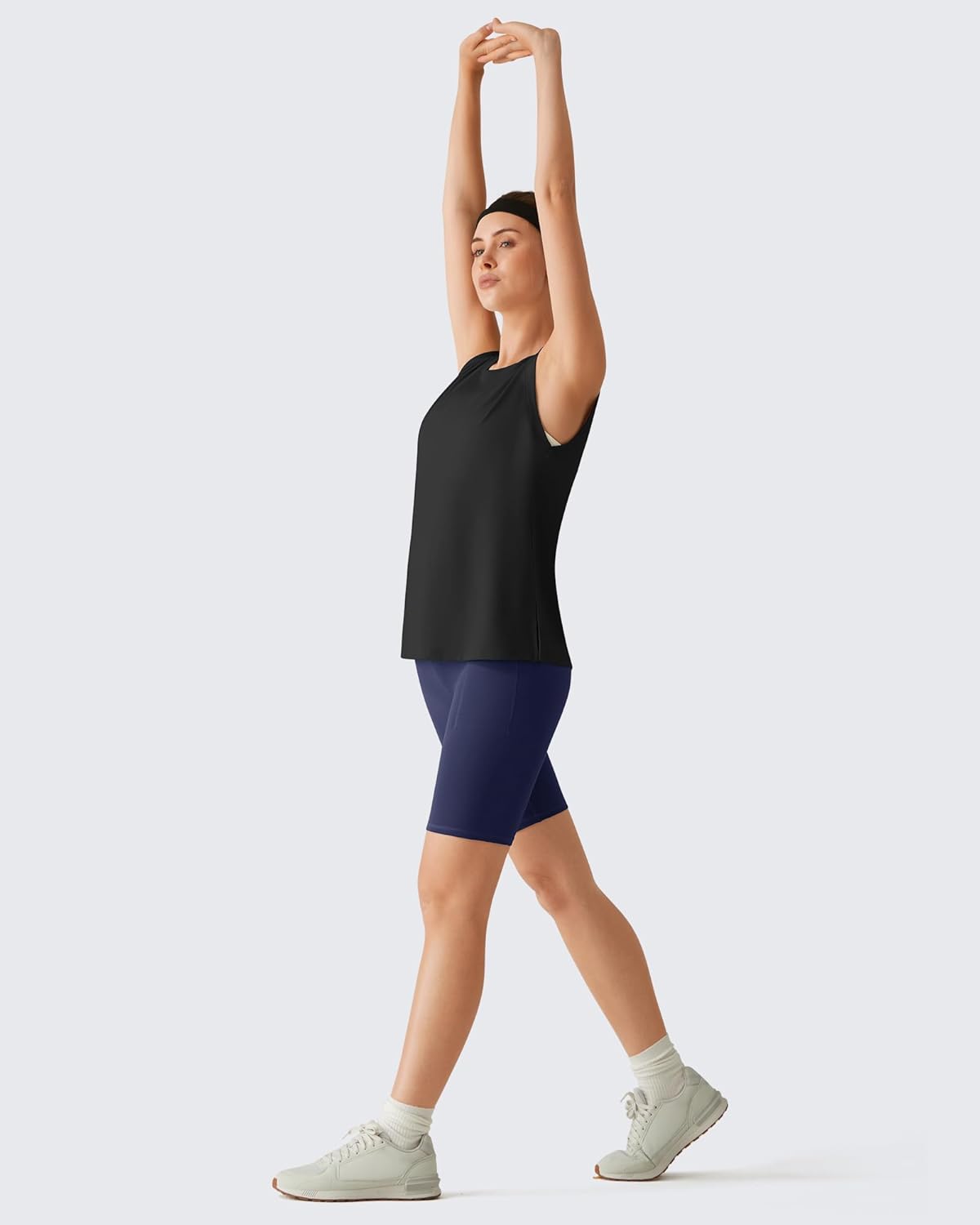 G4Free Side Slits Women's Workout Tank Tops Soft Loose Fit High Neck Athletic Tanks Stretch Sleeveless Gym Running Top - Image 5