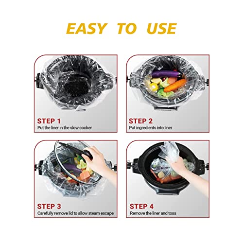Slow Cooker Liners (30 Liners), 13" × 21" Crock Pot Liners Fit 3-8 Quarts, Disposable Cooking Bags Suitable For Oval & Round Pot, Bpa Free,30 Count #TOP4